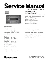 Предварительный просмотр 1 страницы Panasonic CQ-EA2361GF Service Manual