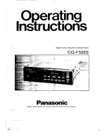 Preview for 1 page of Panasonic CQ-F50EE Operating Instructions Manual