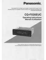 Предварительный просмотр 1 страницы Panasonic CQ-FX35 Operating Operating Manual