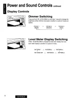 Предварительный просмотр 8 страницы Panasonic CQ-FX35 Operating Operating Manual