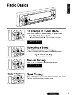 Предварительный просмотр 9 страницы Panasonic CQ-FX35 Operating Operating Manual