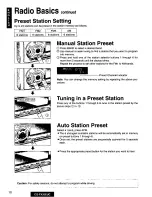 Предварительный просмотр 10 страницы Panasonic CQ-FX35 Operating Operating Manual