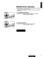 Предварительный просмотр 11 страницы Panasonic CQ-FX35 Operating Operating Manual