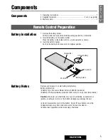 Предварительный просмотр 5 страницы Panasonic CQ-FX721N Operating Instructions Manual