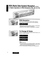 Предварительный просмотр 13 страницы Panasonic CQ-FX75EW Operating Instructions Manual