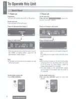 Предварительный просмотр 7 страницы Panasonic CQ-HR1003U Operating Instructions Manual