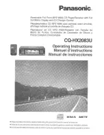 Предварительный просмотр 1 страницы Panasonic CQ-HX2083U Operating Manual