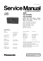 Предварительный просмотр 1 страницы Panasonic CQ-JA1920L Service Manual