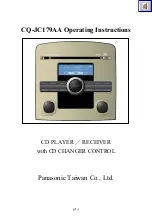 Preview for 1 page of Panasonic CQ-JC179AA Operating Instructions Manual