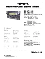 Panasonic CQ-JS6910X Service Manual preview