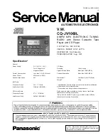 Panasonic CQ-JV1060L Service Manual предпросмотр