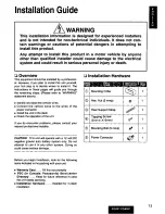 Предварительный просмотр 13 страницы Panasonic CQ-R111U Operating Instructions Manual