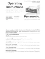 Panasonic CQ-R121 Operating Operating Manual preview