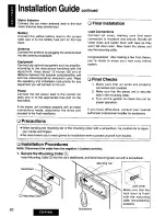 Предварительный просмотр 20 страницы Panasonic CQ-R145 Operating Manual