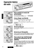 Предварительный просмотр 46 страницы Panasonic CQ-R145U Operating Manual