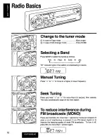 Предварительный просмотр 10 страницы Panasonic CQ-R155 Operating Operating Instructions Manual