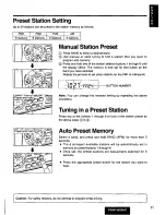 Предварительный просмотр 11 страницы Panasonic CQ-R155 Operating Operating Instructions Manual