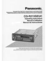 Предварительный просмотр 1 страницы Panasonic CQ-R215 Operating Operating Manual