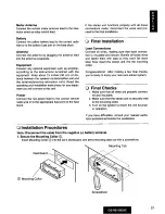 Предварительный просмотр 21 страницы Panasonic CQ-R215 Operating Operating Manual