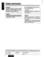 Предварительный просмотр 2 страницы Panasonic CQ-R253U User Manual