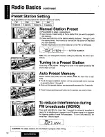 Предварительный просмотр 12 страницы Panasonic CQ-R255 Operating Operating Instructions Manual