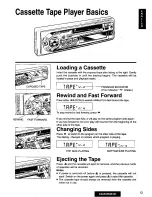 Предварительный просмотр 13 страницы Panasonic CQ-R255 Operating Operating Instructions Manual