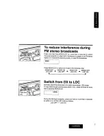 Предварительный просмотр 7 страницы Panasonic CQ-R45EN Operating Instructions Manual