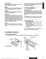 Предварительный просмотр 21 страницы Panasonic CQ-R925 Operating Operating Instructions Manual