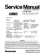 Предварительный просмотр 1 страницы Panasonic CQ-RD153N Service Manual