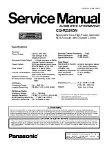 Preview for 6 page of Panasonic CQ-RD243N Service Manual