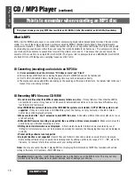 Preview for 18 page of Panasonic CQ-RDP472N Operating Instructions Manual