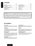 Предварительный просмотр 2 страницы Panasonic CQ-RG131W Operating Instructions Manual