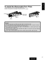 Предварительный просмотр 17 страницы Panasonic CQ-RG131W Operating Instructions Manual