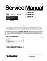 Panasonic CQ-RX100L Service Manual предпросмотр