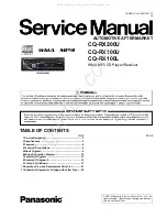 Panasonic CQ-RX200U Service Manual предпросмотр