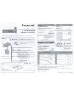 Panasonic CQ-RX460W Installation Instructions preview