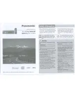 Preview for 1 page of Panasonic CQ-RX460W Operating Instructions Manual