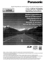 Panasonic CQ-SRX7000N Operating Instructions Manual предпросмотр