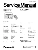 Предварительный просмотр 1 страницы Panasonic CQ-TX5500W Service Manual