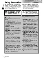 Предварительный просмотр 2 страницы Panasonic CQ-VA7005W Operating Instructions Manual