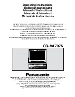 Предварительный просмотр 1 страницы Panasonic CQ-VA707N Operating Instructions Manual