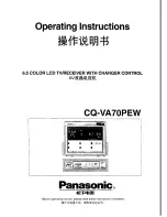 Panasonic CQ-VA70PEW Operating Instructions Manual preview