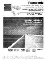 Panasonic CQ-VAD7200U Operating Instructions Manual preview