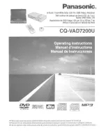 Предварительный просмотр 1 страницы Panasonic CQ-VAD7200U Operating Manual