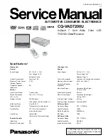 Panasonic CQ-VAD7200U Service Manual preview