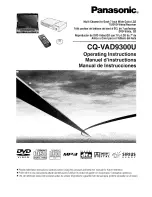 Panasonic CQ-VAD9300U Operating Instructions Manual preview