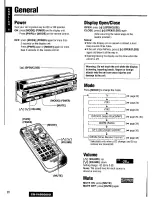 Предварительный просмотр 20 страницы Panasonic CQ-VAD9300U Operating Manual