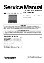 Panasonic CQ-VD5005W Service Manual preview