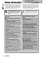 Предварительный просмотр 2 страницы Panasonic CQ-VD6503U Operating Instructions Manual