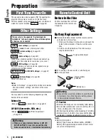 Preview for 8 page of Panasonic CQ-VD6505W Operating Instructions Manual